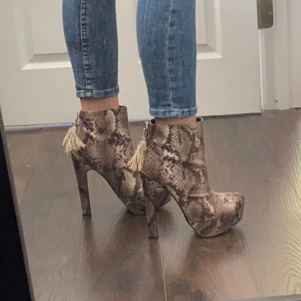 Victoria’s Secret Colin Stuart Snakeskin Booties